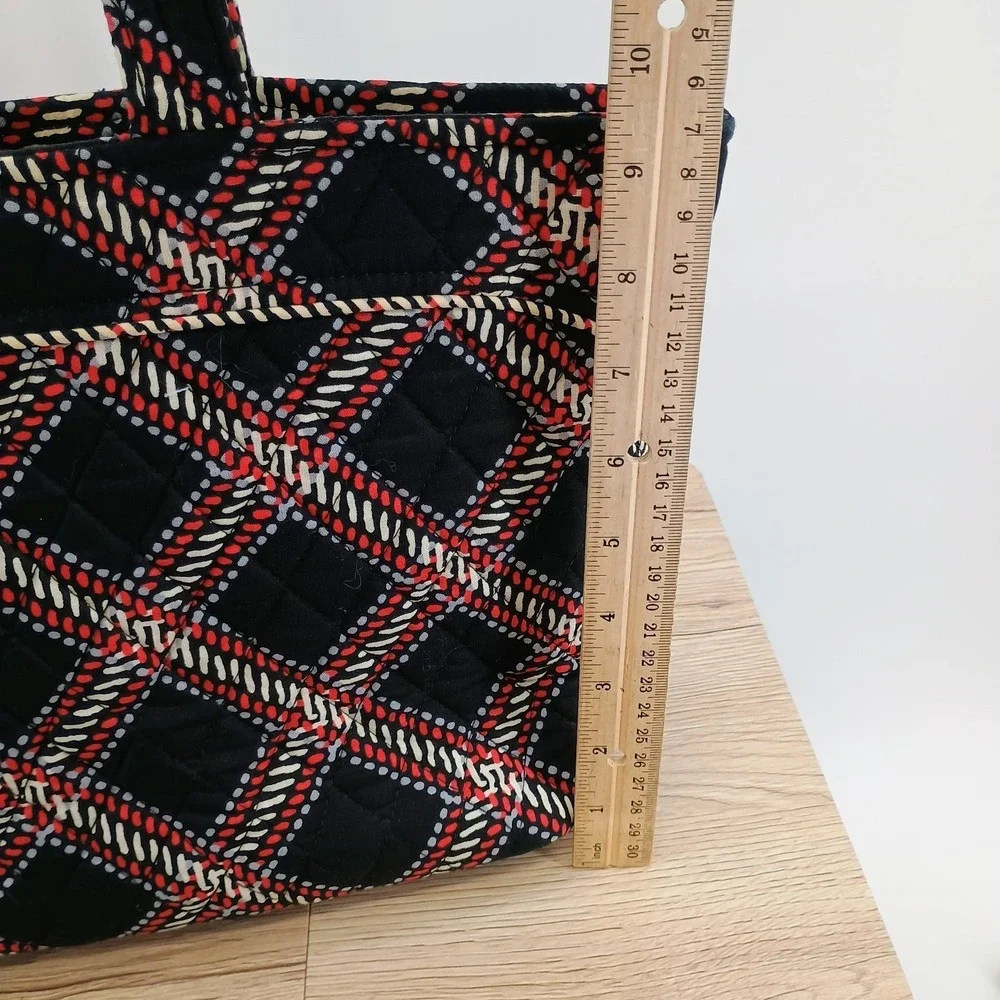 Vera Bradley Minsk Plaid Shoulder Tote Quilted Cotton Bag And Cosmetic Case Set